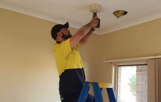 The owner Michael doing a downlight installation
